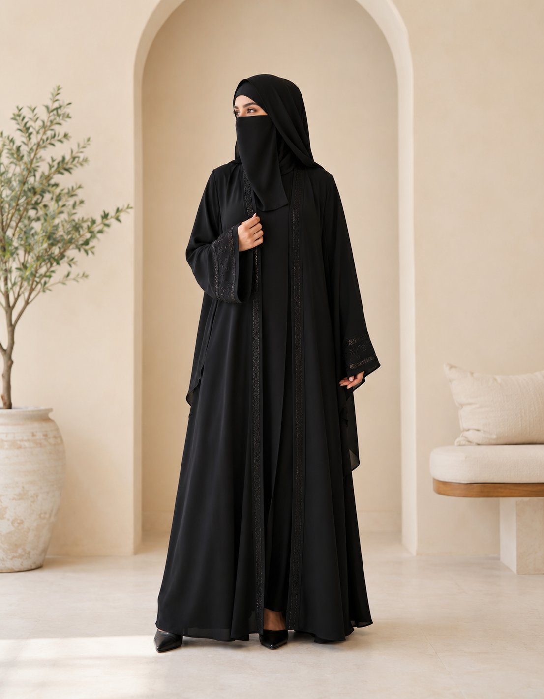 Luxury Nida Embroidered Abaya