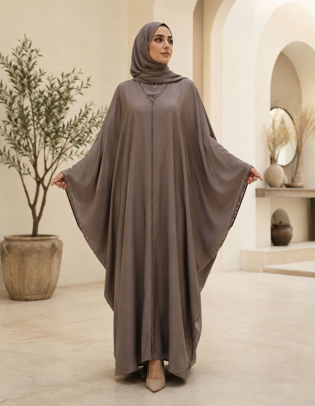 Pearl Work Elegant Burqa